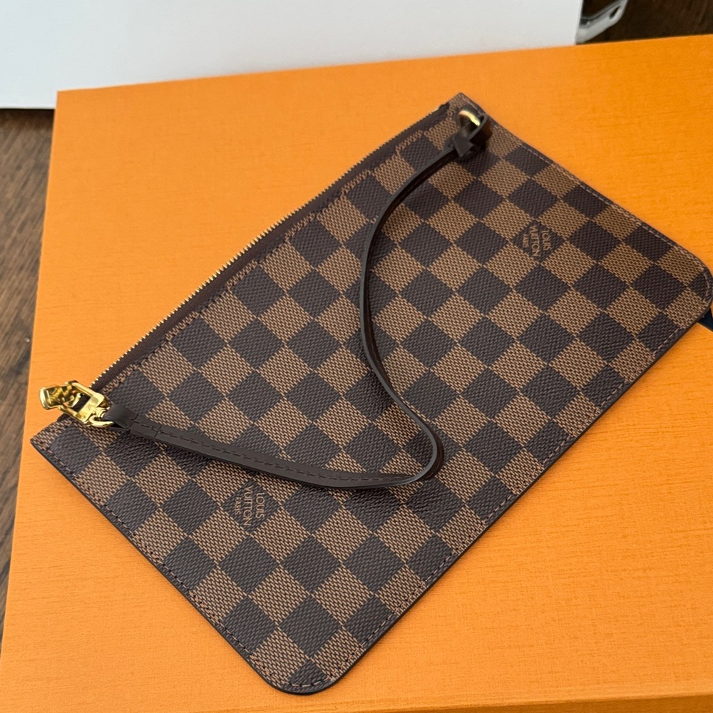 Louis Vuitton Brown Checkered Wristlet